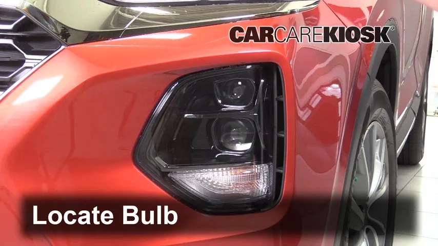 2020 Hyundai Santa Fe Limited 2.4L 4 Cyl. Éclairage Feux de croisement (remplacer l'ampoule)